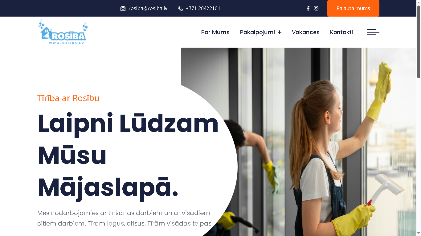 rosiba.lv — Uzkopšanas pakalpojumi